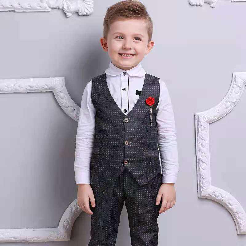 Years Old Handsome Toddler Outfits Set Child Clothes Formal  Wear Costume Kids Dress for Boys Suits Wedding Baby Suit