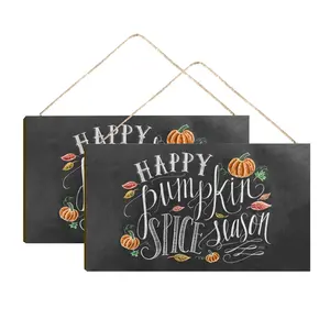 Decoración de pared moderna, Lettre Fall, decorativo, sin terminar, rebanadas de <span class=keywords><strong>madera</strong></span> personalizadas, etiqueta, letrero de Halloween para casa de campo - Product Image 1