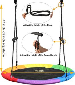 NUEVO Columpio Infantil de Acero y Tela Resistente de 40 Pulgadas con Barra de Agarre para Uso en Interiores/Exteriores, Parque de Trampolines - Product Image 4