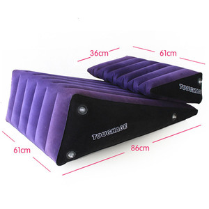 Ensemble de canapé <span class=keywords><strong>gonflable</strong></span> <span class=keywords><strong>magique</strong></span>, coussin d'aide sexuelle, rampe avec coussin triangulaire, support corporel, bleu, pour couples, cale de posture, utilisation au <span class=keywords><strong>lit</strong></span>, jouets - Product Image 4
