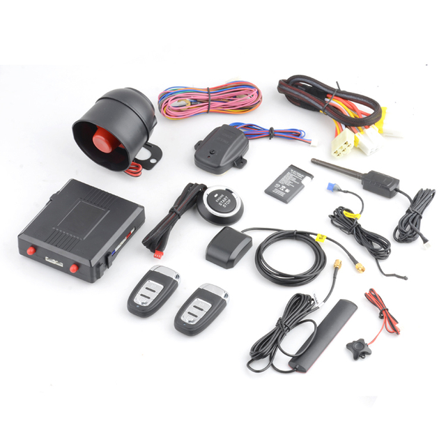 Car Alarm System Remote Engine Start Push Button Start Stop Passive Keyless Entry Car Alarm System