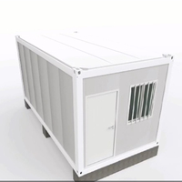 Casa de contenedores portátil de estructura multicapa plegable para garaje con puerta de persiana enrollable eléctrica