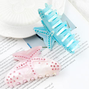 2025 gros tendance cheveux griffe Clips étoile de mer Design mode diamant acrylique cheveux griffes pour femmes rose vert blanc couleur - Product Image 3