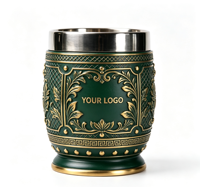 Four Magic Houses Gobelet à bière isotherme en acier inoxydable avec paille, Tasse souvenir, Cadeau pour collection de fans, Luxe léger, Rétro, Boiling