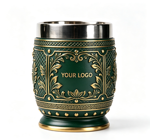 Copa de Cerveza de Acero Inoxidable con Aislamiento al Vacío Four Magic Houses, con Pajita, Taza de Recuerdo para Colección de Fans y Regalo, Lujo Ligero Retro - Product Image 4