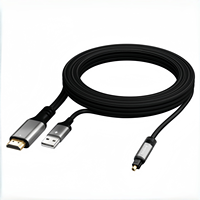 Cable Conversor de Audio Digital HDMI ARC a Toslink con Alimentación USB, 192KHz PCM para Sistema de Sonido de TV, Altavoz, Barra de Sonido, Amplificador