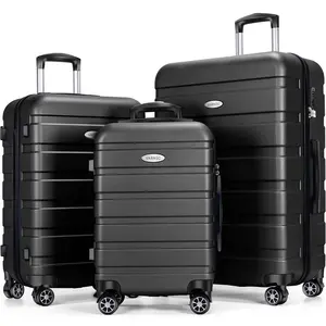 Spedizione del giorno successivo ruote silenziose rotanti leggere di 360 gradi di grande capacità TSA lucchetto a combinazione ABS bagaglio valigia da viaggio