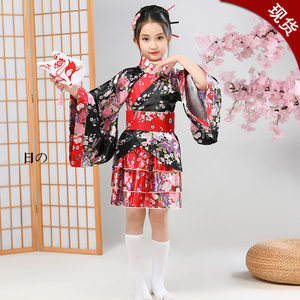ชุดกิโมโนแบบดั้งเดิมของญี่ปุ่นสำหรับเด็ก ขายส่ง ชุดนอนคอสเพลย์ลายดอกไม้ - Product Image 2