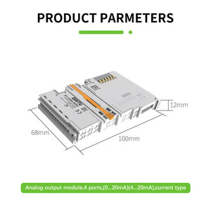 Módulo de Salida Analógica PLC, IP20, Sistema de Bus Distribuido, Compatible con 4 Módulos, Tipo de Corriente - Product Image 3