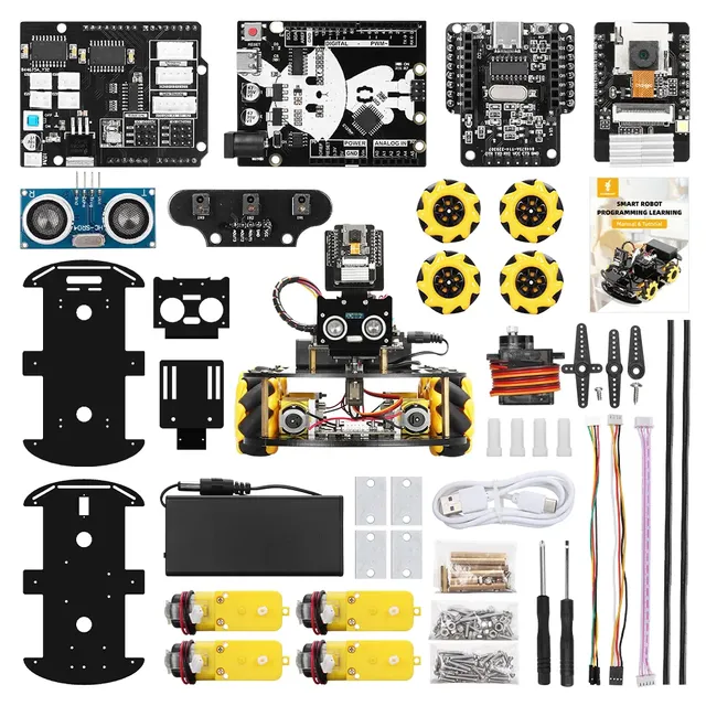TSCINBUNY STEM Education Starter Robot Car Kit with Real-time Transmission Cam Programmable Robot for ArduIDE