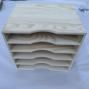 جميع الأغراض خشبية وثيقة الرف مع 5 مقصورة MDF العمودي حافظة ملفات ورقة المنظم درج خاص/للإزالة رفوف - Product Image 5