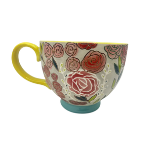 Tazas de Cerámica Pintadas a Mano con Flores, 15 oz, Color Bajo Esmalte, OEM Personalizadas de Fábrica, Tazas de Sopa, Tazas de Café, Juego de Tazas de Té de Porcelana Fina - Product Image 4