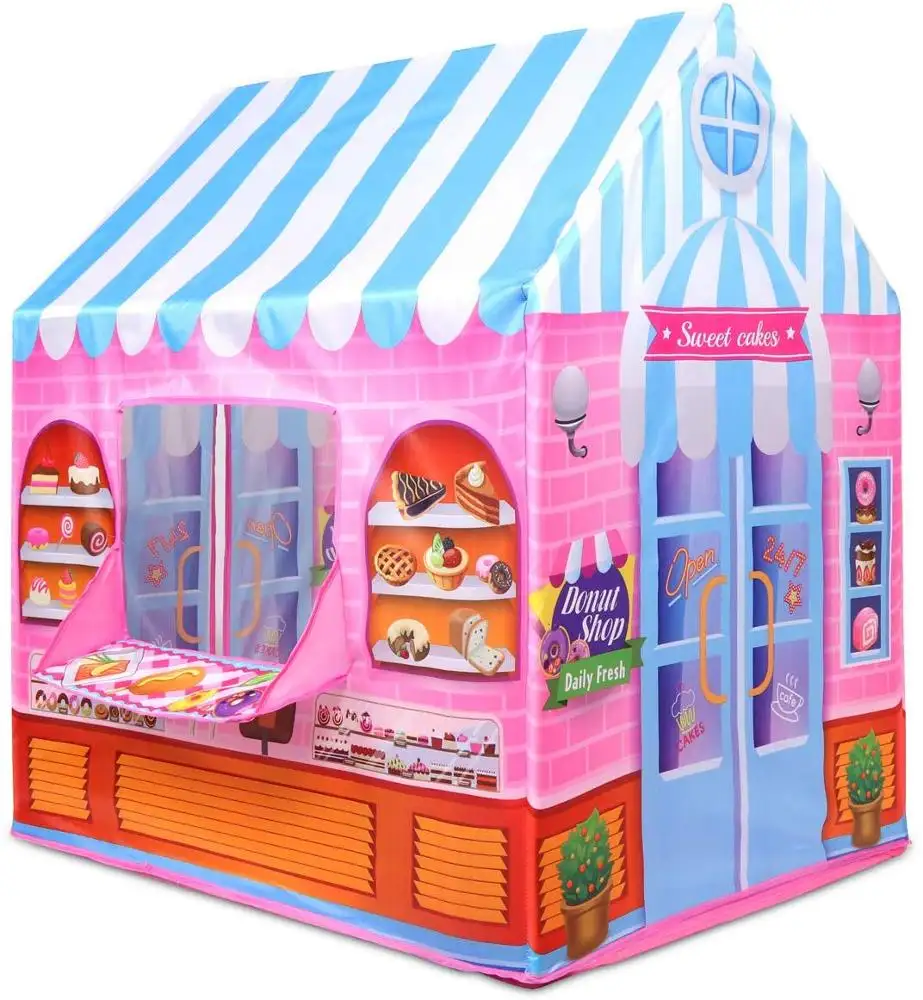 Pink Playhouse for Kids Tent Candy Princess Castle Play House for Boys Girls Baby Indoor Outdoor Gifts Toys