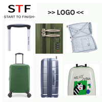 Bagage à main de luxe en gros personnalisé PC coque dure 14/20/24/28 pouces papillon imprimé bagages sacs de voyage 4 pièces ensemble de valise