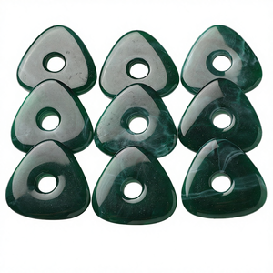 Breloque triangulaire irrégulière de 40 mm à dos plat, en résine, thème bouddhiste, pour patch bouton, bijoux DIY et boucles d'oreilles - Product Image 4