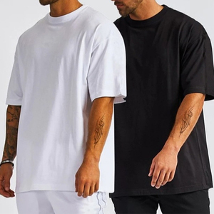T-shirt da Uomo con Logo Personalizzato, Cotone di Alta Qualità 230gsm, Peso Pesante, Oversize Semplice, Stile Sportivo Estivo, Vestibilità Boxy - Product Image 3