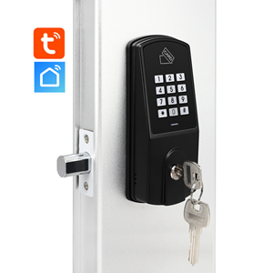 Mới nhất tuya thông minh khóa cửa cơ khí bàn phím thông minh Khóa chốt cửa điện kỹ thuật số IC thẻ pin Keyless hệ thống truy cập - Product Image 1