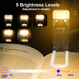 EGH Lampada da Lettura Economica di Nuova Generazione, 5 Livelli di Regolazione, Ricaricabile USB-C, <span class=keywords><strong>Luce</strong></span> LED a Clip per Bambini/Adulti - Product Image 4