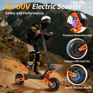 Trottinette Électrique Pliable en Aluminium 11 Pouces, Moteur Brushless 3000W, Batterie 60V 40Ah, Double Suspension, Vitesse Maximale 85km/h - Product Image 5