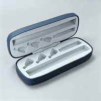 Étui de voyage portable pour stylo, boîte de rangement médicale en PU rigide avec insert en mousse personnalisé pour stylo à insuline