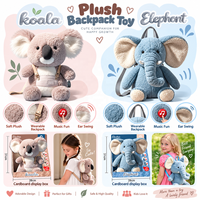 Sac à dos en peluche mignon Koala Éléphant 2026, jouets musicaux unisexes avec oreilles qui bougent, en fausse fourrure, pour enfants, idéal pour les anniversaires