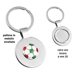 Portachiavi in Metallo Personalizzato con Design Traforato a Tre Colori a Tema Calcio, Portachiavi alla Moda in Lega per Stampa UV, Idea Regalo - Product Image 1