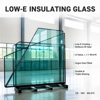 Fenêtres en verre Low-E 4 mm personnalisables, économie d'énergie, verre isolant, revêtement réfléchissant la chaleur