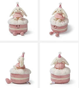 Boneka Kelinci Kawaii Plushie Mainan Boneka Isi Lembut untuk Kue Ulang Tahun, Mainan Penghibur untuk Bayi dan Kamar Bayi - Product Image 3