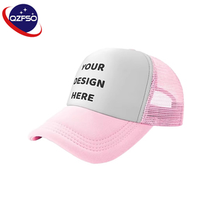QZFSO Gorra Trucker Deportiva de Malla de 5 Paneles con Logotipo Personalizado, Visera Plana, Cierre Ajustable, Estilo Formal, Bordada, para Pesca - Product Image 1