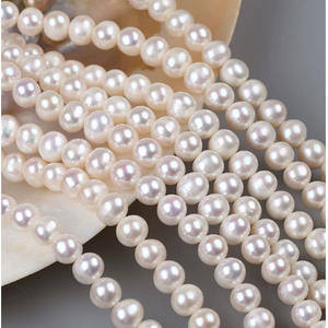 Perlas Sueltas de Agua Dulce Natural de Zhuji, 6-6.5mm, Casi Redondas, para Joyería Hecha a Mano, Material de Perlas Semiterminadas - Product Image 5