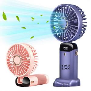 Ventilateur de cou pliable, mini ventilateur portable avec logo personnalisé pour femmes et hommes, idéal pour l'intérieur, l'extérieur et les voyages – Nos meilleures ventes de l'été - Product Image 4
