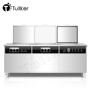 Tullker 135L 2160W Trois Chambres Tremper Réservoir Huile Rouille Flux DPF PCB pour Autopart <span class=keywords><strong>Diesel</strong></span> Injecteurs Clubs De Golf Nettoyeur À Ultrasons - Product Image 1