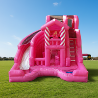 WINSUN Château gonflable semi-fermé en PVC écologique de haute qualité, personnalisé, pour fêtes, 5*5*4m, capacité 3-5 personnes