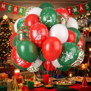 50Pcs Wedding Birthday Halloween Decor 12 Inch Multiple Color Options with Confetti Ribbons Metallic Latex <b>Balloon</b> Set - Product Image 3