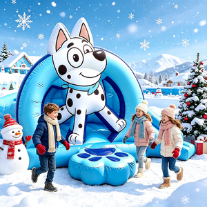 Château gonflable en PVC pour enfants, <span class=keywords><strong>chien</strong></span> dalmatien de dessin animé, structure gonflable portable pour jardin - Product Image 3