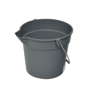 Cubo de Agua Redondo de Plástico para Limpieza con Asa de Alambre Metálico, 13 Litros, Ecológico, PP y Acero Inoxidable - Product Image 3
