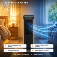 Climatiseur portable 12000 BTU, chaleur et froid, R290, 4 en 1, chauffage et refroidissement avec télécommande pour chambre à coucher