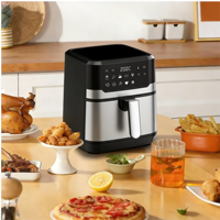 Freidora de Aire Eléctrica Multifunción 6L para Cocina, Horno Eléctrico para Asar Carne con Programas Preestablecidos