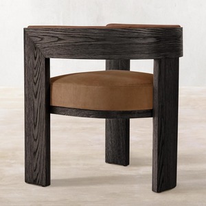 Nordic American retrò sedia da pranzo in legno massello di quercia francese classico occidentale sedia da studio vecchio Log colore <span class=keywords><strong>mobili</strong></span> per la casa da cucina - Product Image 2