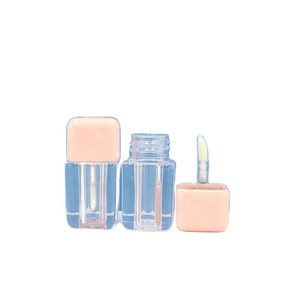 New Arrival pink <b>Mini</b> square Transparent Lip Gloss Tube Bottle Empty Lip Gloss Container Cosmetic Packaging - Product Image 6