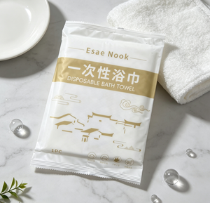 Toalla de Baño Desechable para <span class=keywords><strong>Hotel</strong></span> y Spa, Toalla de Baño Desechable para <span class=keywords><strong>Hotel</strong></span> Envasada Individualmente, Toalla de Ducha Grande de Un Solo Uso para Hostelería - Product Image 3