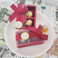 Mini Boîte Cadeau de Chocolats de Luxe en Papier Recyclé, Personnalisée, Petite Boîte à Bonbons pour la Saint-Valentin