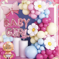 Accessoires de décoration pour fête d'anniversaire garçon fille bébé rose blanc bleu ballons en latex de couleur kit de guirlande arche