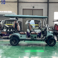 Voiture de golf électrique tout-terrain surélevée CAMP, véhicule à énergie nouvelle 6 places, personnalisable, avec moteur AC 7KW et batterie lithium-ion, pour le tourisme