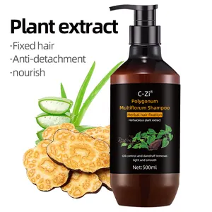Wholesale of shampoo factory produces polygonum multiflorum to maintain hair roots Anti hair loss Herbal shampoo