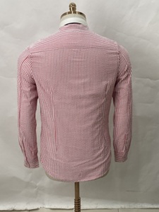 Camisa a <span class=keywords><strong>rayas</strong></span> <span class=keywords><strong>de</strong></span> color rojo <span class=keywords><strong>y</strong></span> blanco para hombre, blusa informal <span class=keywords><strong>de</strong></span> negocios, vestido suave, camisas sociales <span class=keywords><strong>de</strong></span> ajuste Regular - Product Image 2