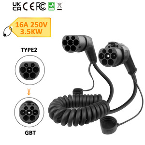 Nouveau câble de charge pour VE, fabricant de câbles de charge pour véhicules électriques, 32A 7KW-22KW, 5M, type 2, cordon enroulé, station de charge rapide, certifié CE - Product Image 1
