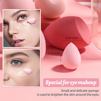 Ensemble d'éponge de maquillage super douce pour femmes en gros motif triangle oeuf et bouffée de poudre utilisation humide et sèche pour le maquillage du visage