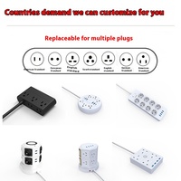Soket Strip daya USB empat Porta Amerika empat Porta Socket-125V ekstensi cetakan sakelar perlindungan berlebih Strip Desktop standar US
