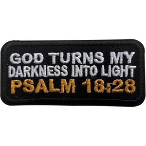 CustomGod Turns My Darkness Into Light <b>Patch</b> 3" Iron <b>On</b> <b>Sew</b> <b>On</b> Embroidery <b>Patch</b> For Backpacks Jeans Hats Clothes Fabric - Product Image 1